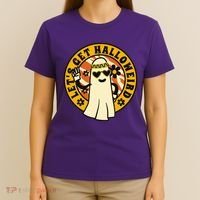 Let's Get Halloweird 60s Hippie Ghost Halloween T-Shirt thumb 4
