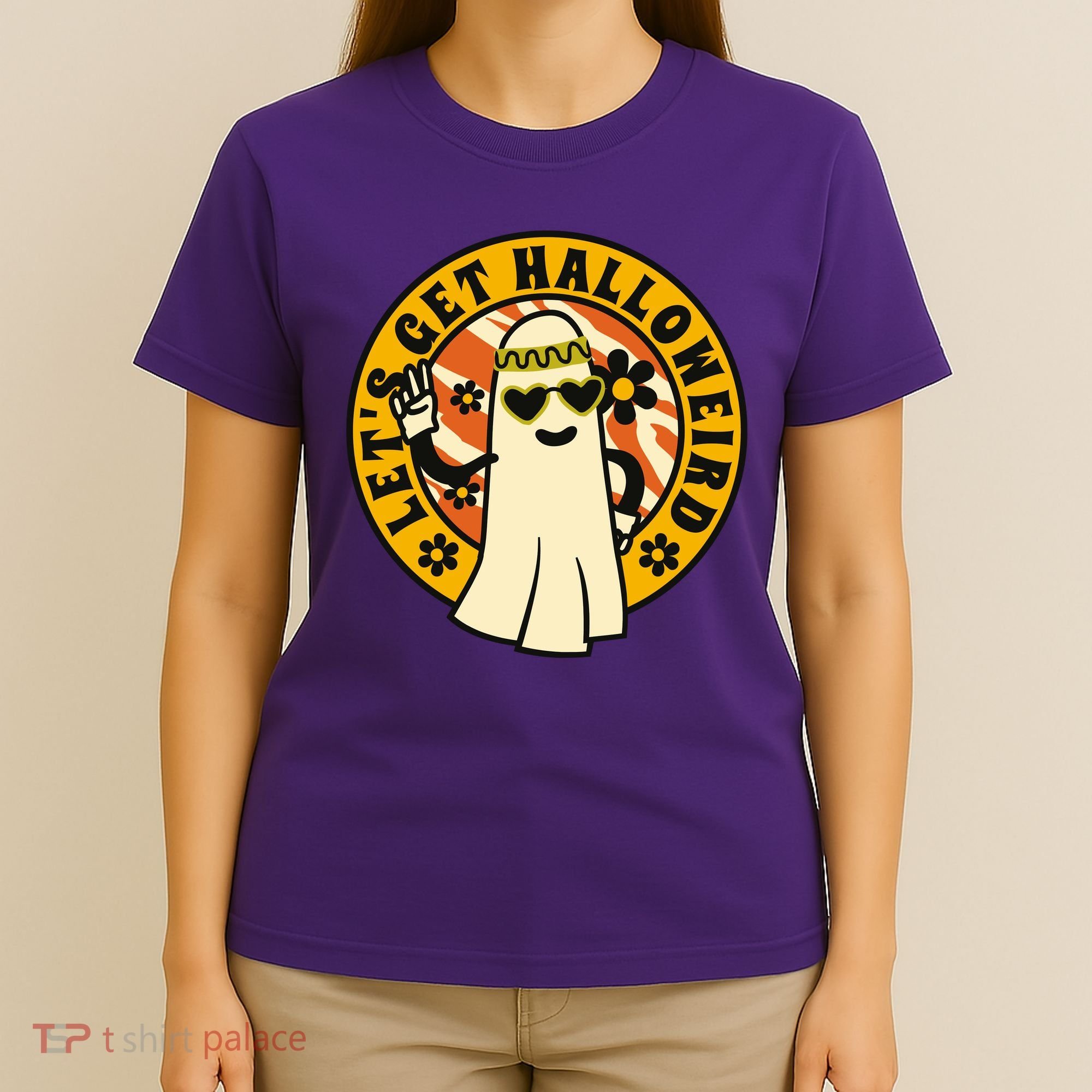 Let's Get Halloweird 60s Hippie Ghost Halloween T-Shirt