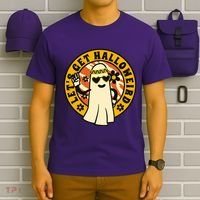 Let's Get Halloweird 60s Hippie Ghost Halloween T-Shirt thumb 6