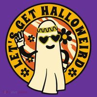 Let's Get Halloweird 60s Hippie Ghost Halloween T-Shirt thumb 7