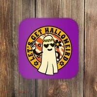 Let's Get Halloweird 60s Hippie Ghost Halloween Coaster thumb 0