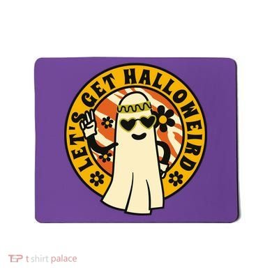 Let's Get Halloweird 60s Hippie Ghost Halloween Mousepad
