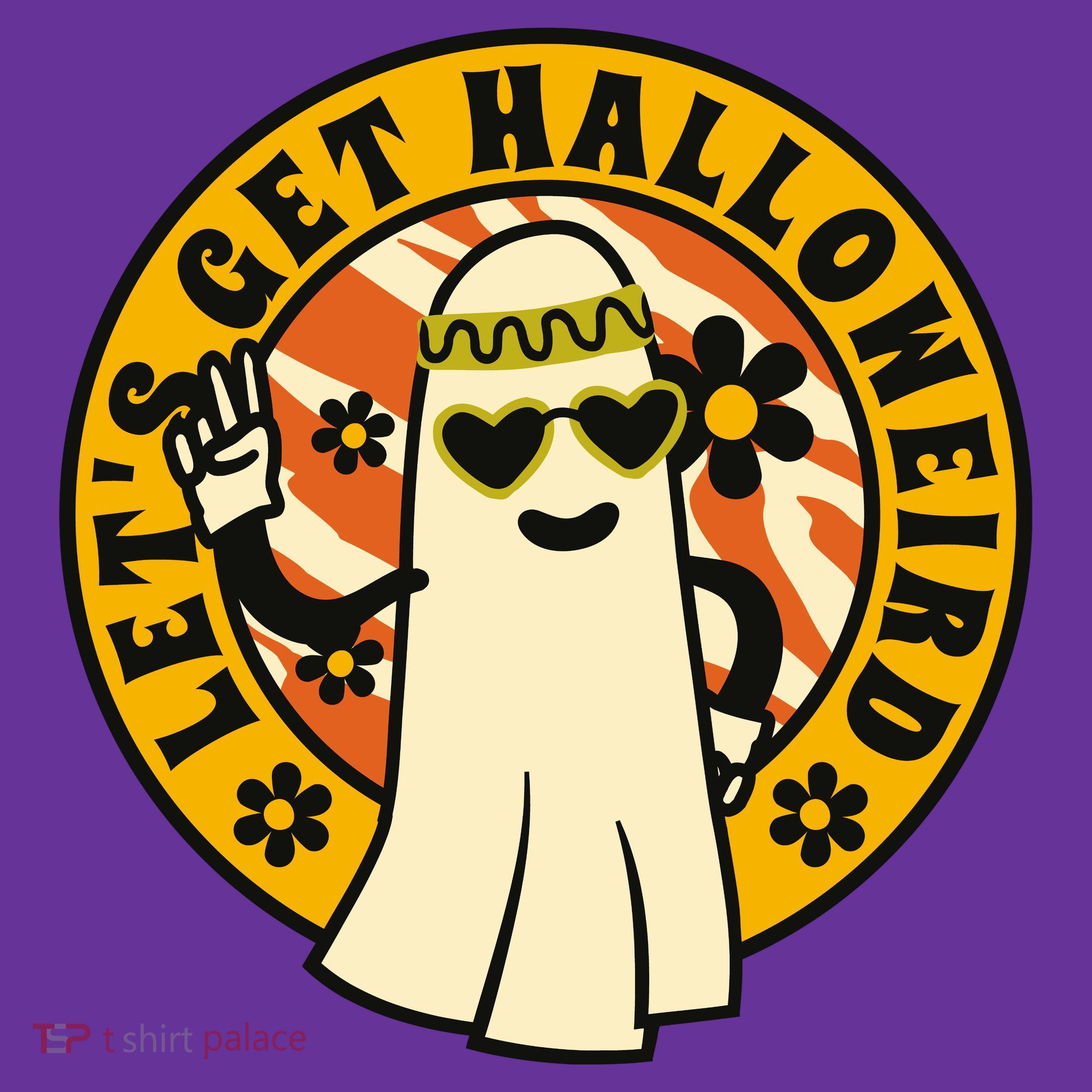 Let's Get Halloweird 60s Hippie Ghost Halloween Mousepad