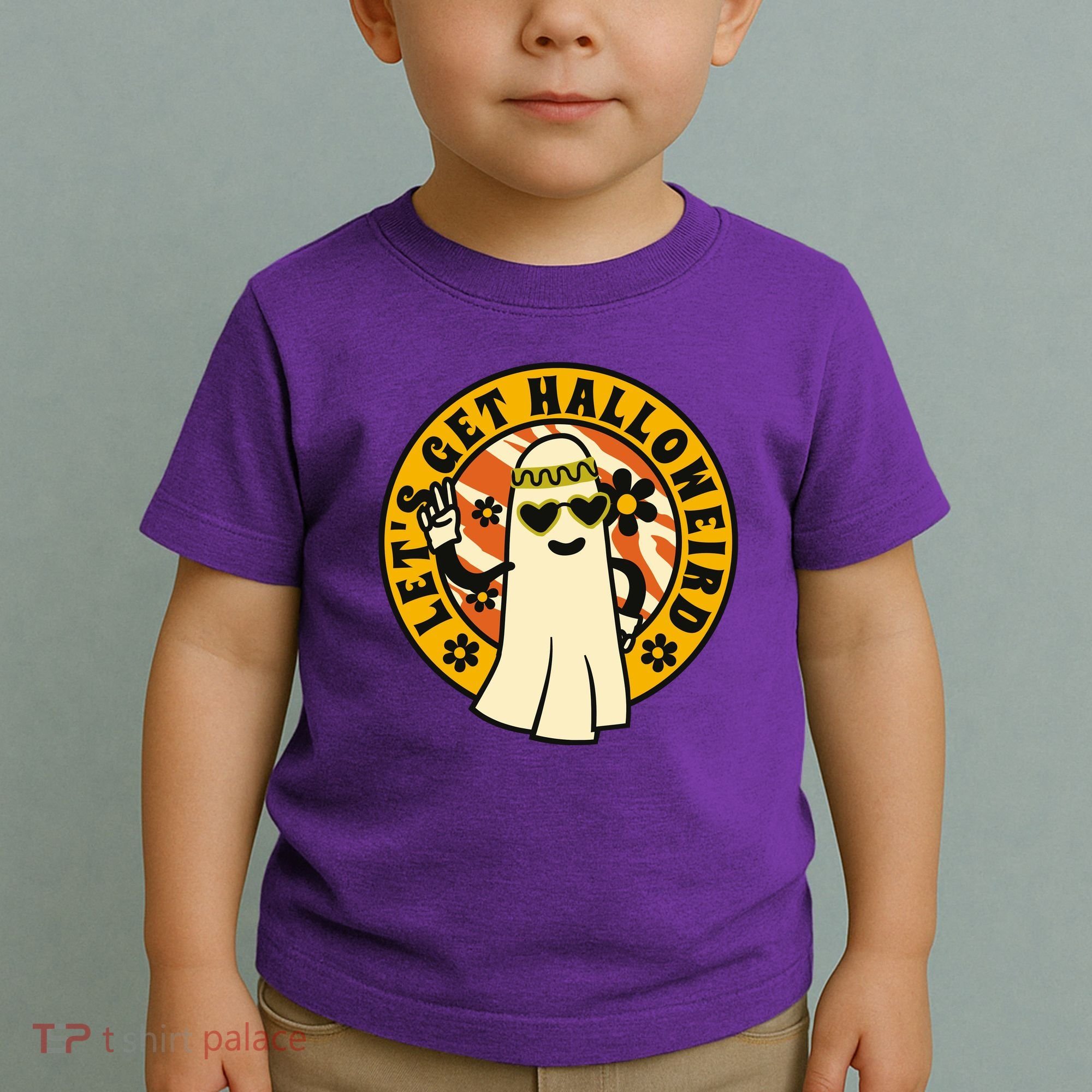 Let's Get Halloweird 60s Hippie Ghost Halloween Toddler T-Shirt