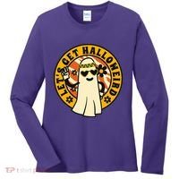 Let's Get Halloweird 60s Hippie Ghost Halloween Women's Long Sleeve Shirt thumb 0