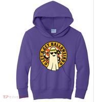 Let's Get Halloweird 60s Hippie Ghost Halloween Kids Hoodie thumb 0