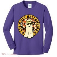 Let's Get Halloweird 60s Hippie Ghost Halloween Kids Long Sleeve Shirt thumb 0