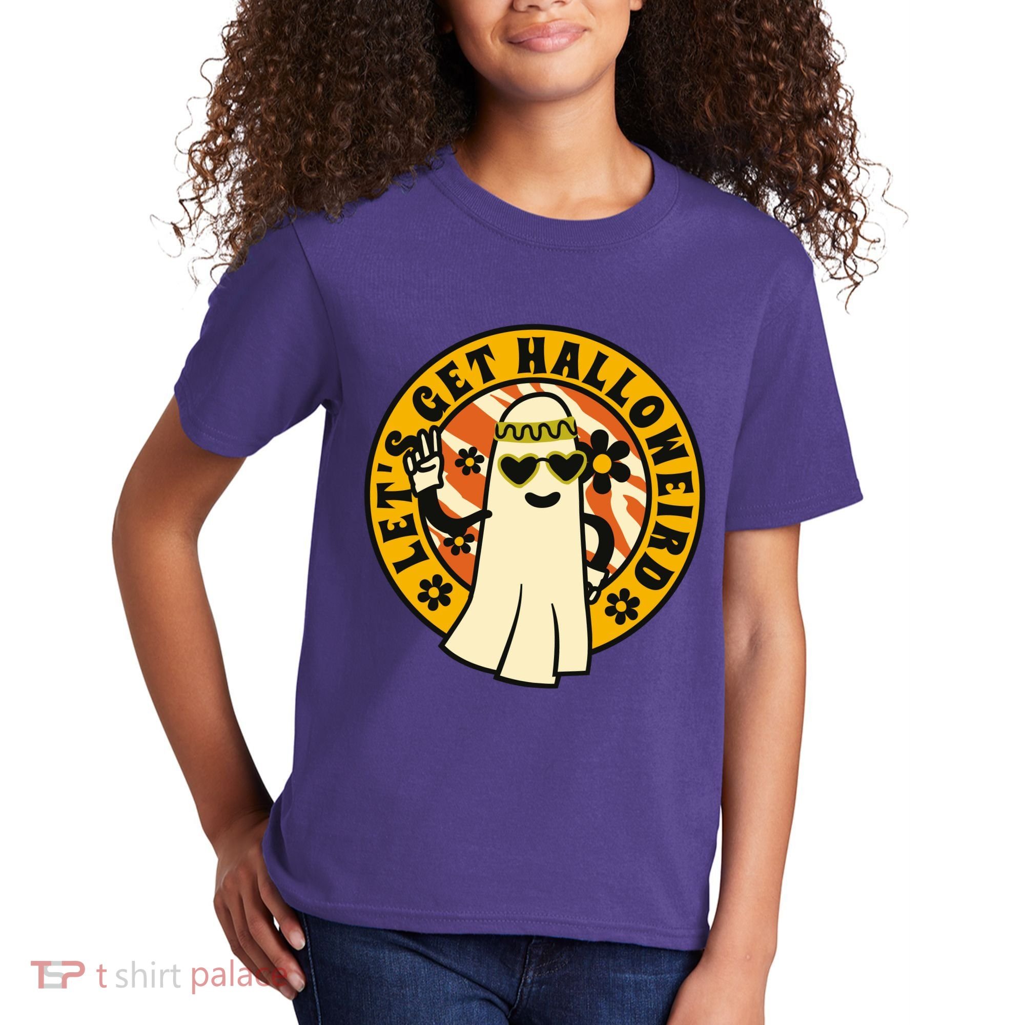 Let's Get Halloweird 60s Hippie Ghost Halloween Kids T-Shirt