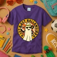 Let's Get Halloweird 60s Hippie Ghost Halloween Kids T-Shirt thumb 3
