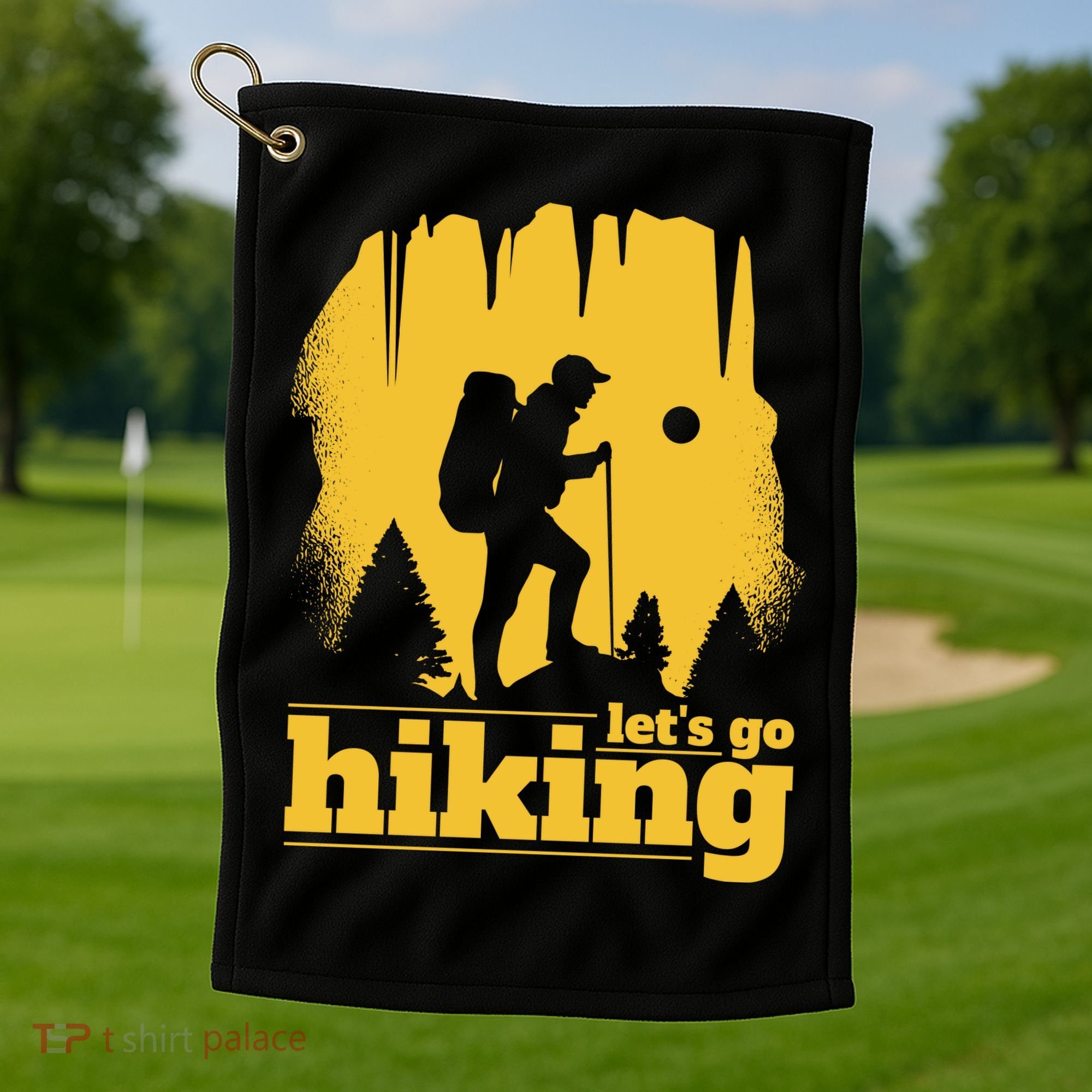 Let's Go Hiking Golf Towel