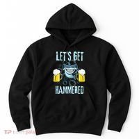 Let’s Get Hammered All Week Funny Hammerhead Shark Pun Party Hoodie thumb 0