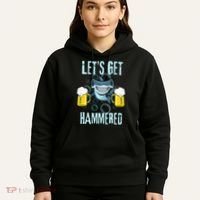 Let’s Get Hammered All Week Funny Hammerhead Shark Pun Party Hoodie thumb 5