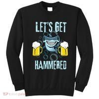 Let’s Get Hammered All Week Funny Hammerhead Shark Pun Party Sweatshirt thumb 0