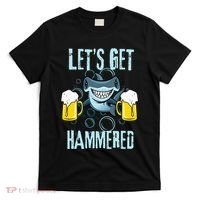 Let’s Get Hammered All Week Funny Hammerhead Shark Pun Party T-Shirt thumb 0