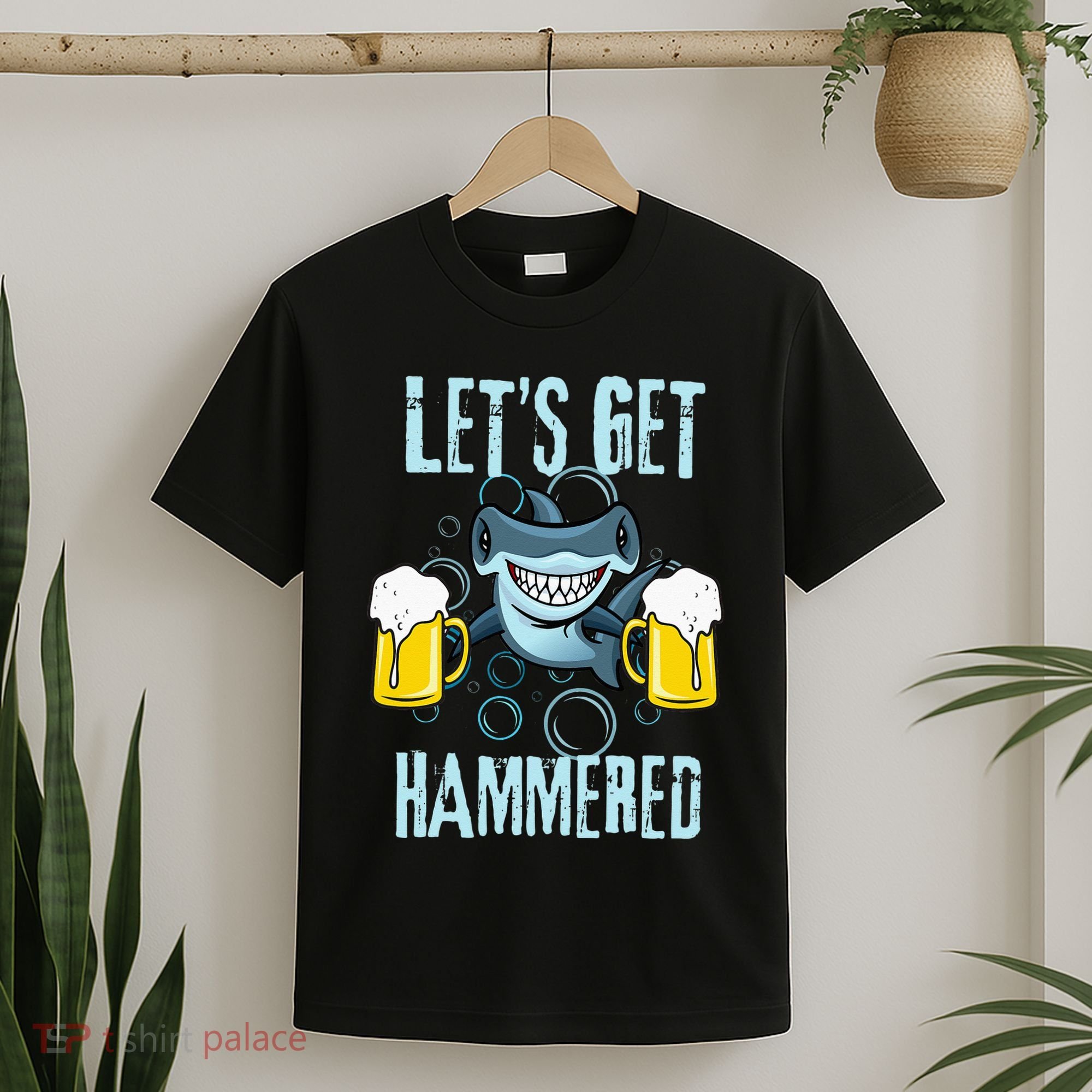 Let’s Get Hammered All Week Funny Hammerhead Shark Pun Party T-Shirt