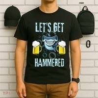 Let’s Get Hammered All Week Funny Hammerhead Shark Pun Party T-Shirt thumb 6
