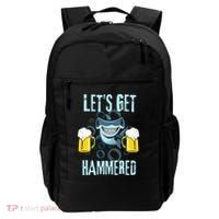Let’s Get Hammered All Week Funny Hammerhead Shark Pun Party Backpack thumb 0