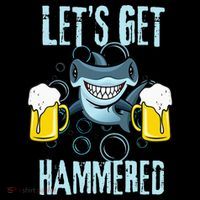 Let’s Get Hammered All Week Funny Hammerhead Shark Pun Party Bucket Hat thumb 4