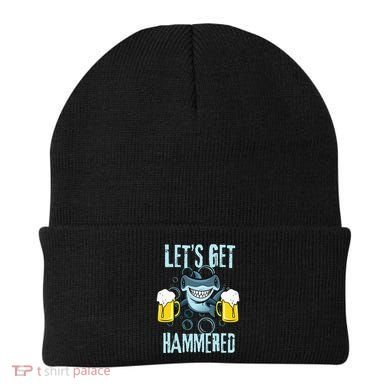 Let’s Get Hammered All Week Funny Hammerhead Shark Pun Party Beanie