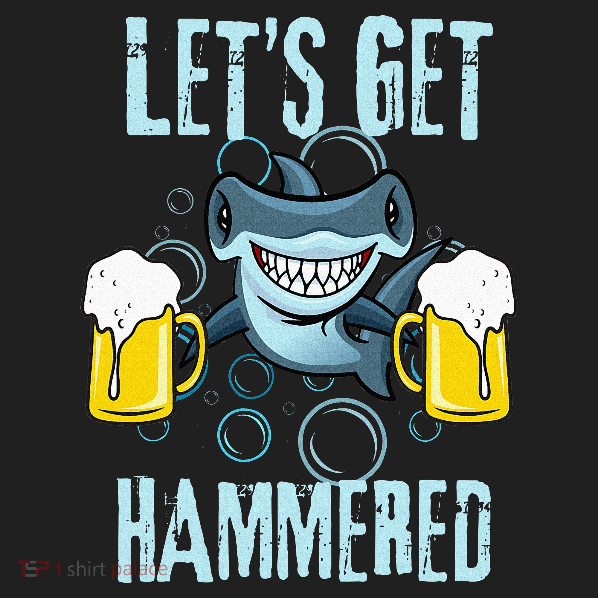 Let’s Get Hammered All Week Funny Hammerhead Shark Pun Party Beanie