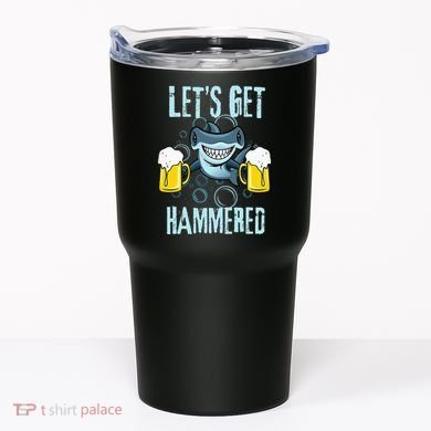 Let’s Get Hammered All Week Funny Hammerhead Shark Pun Party Tumbler