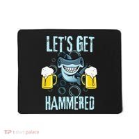 Let’s Get Hammered All Week Funny Hammerhead Shark Pun Party Mousepad thumb 0