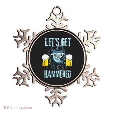Let’s Get Hammered All Week Funny Hammerhead Shark Pun Party Ornament