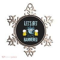 Let’s Get Hammered All Week Funny Hammerhead Shark Pun Party Ornament thumb 0