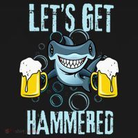 Let’s Get Hammered All Week Funny Hammerhead Shark Pun Party Tote Bag thumb 4