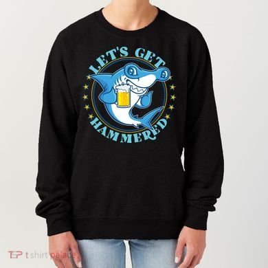 Let's Get Hammered Hammerhead Shark Beer Women's Sweatshirt
