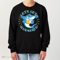 Let's Get Hammered Hammerhead Shark Beer Women's Sweatshirt thumb 0