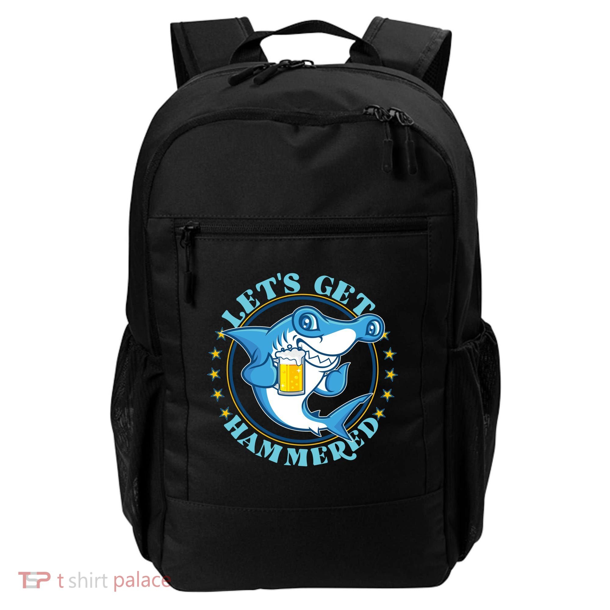 Let's Get Hammered Hammerhead Shark Beer Backpack