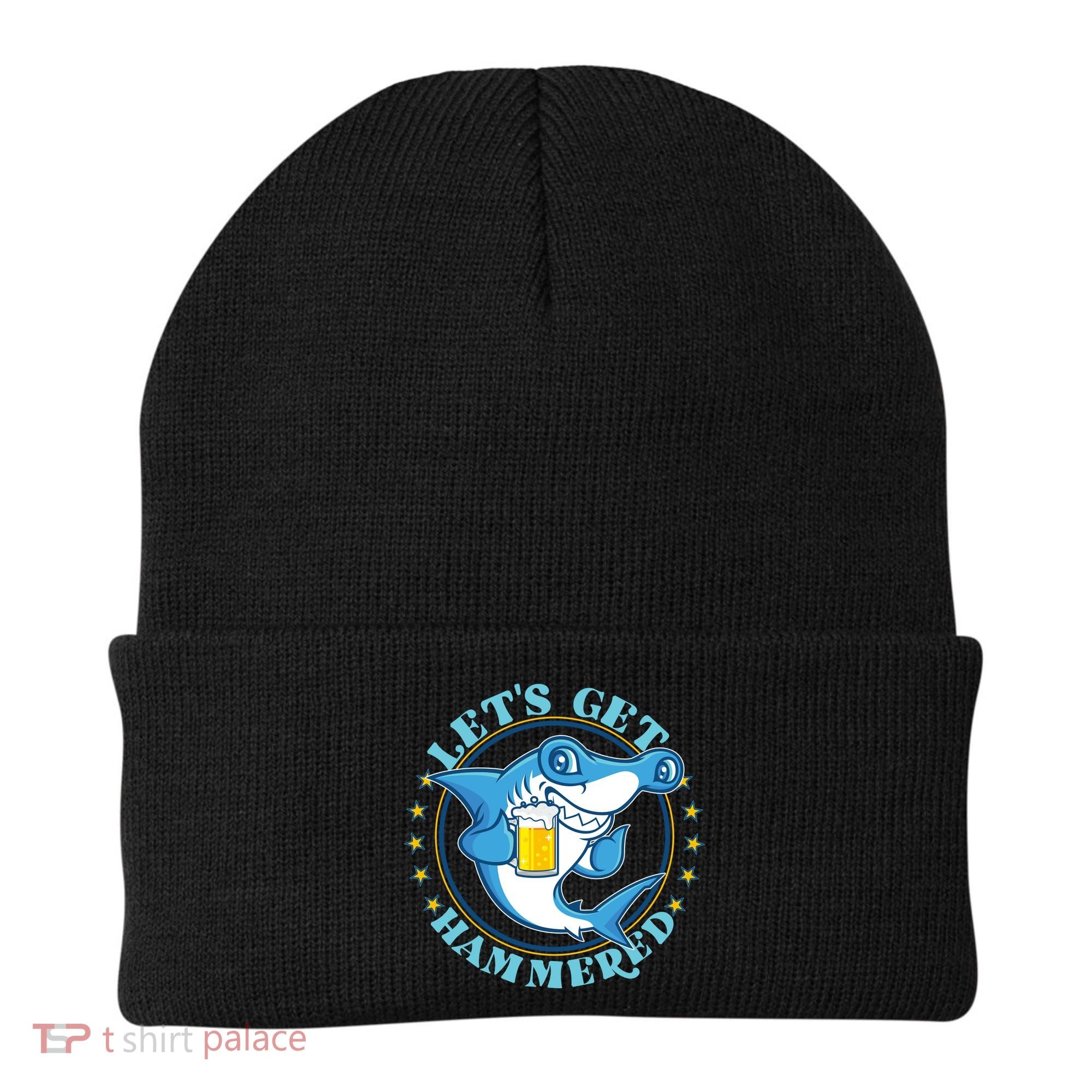 Let's Get Hammered Hammerhead Shark Beer Beanie