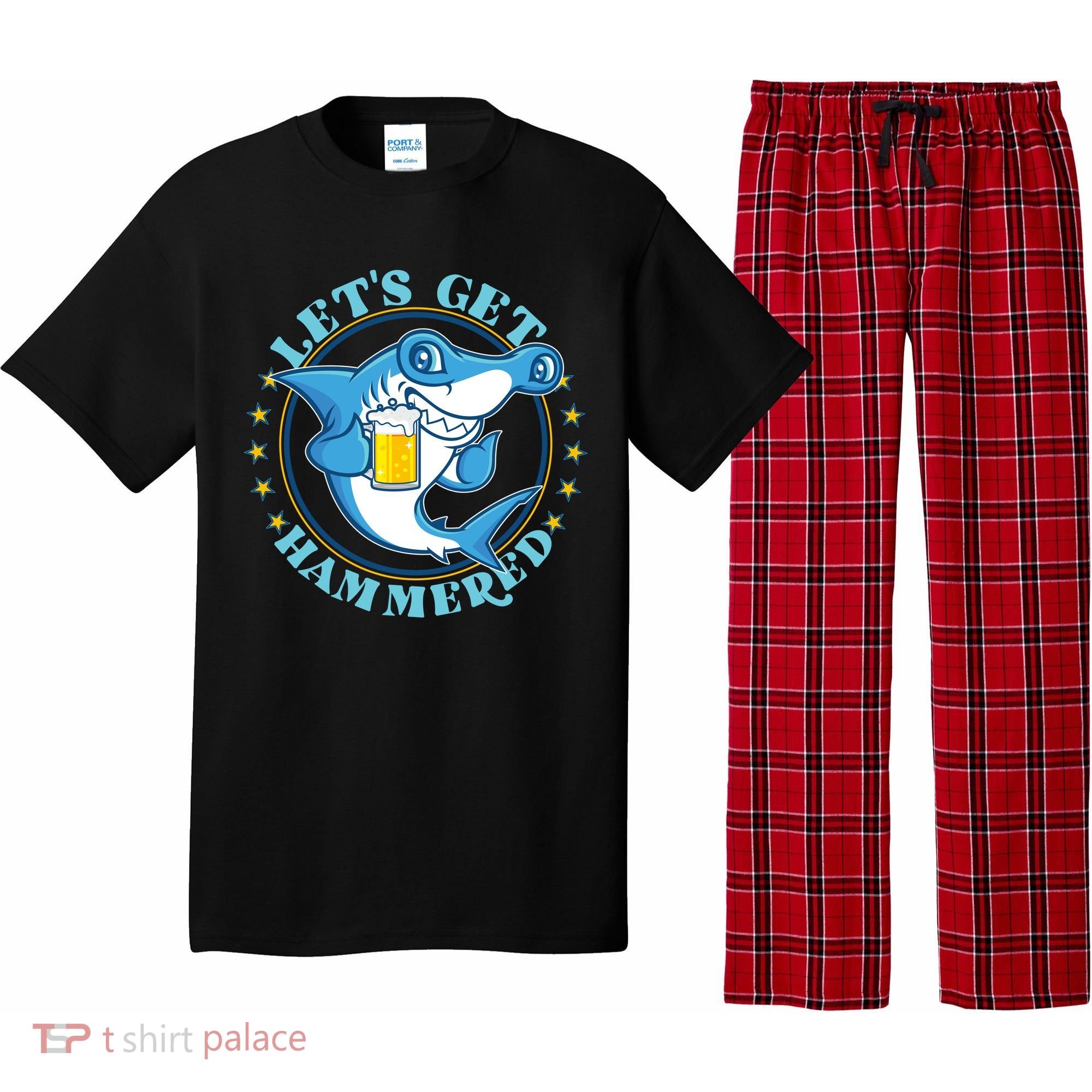 Let's Get Hammered Hammerhead Shark Beer Pajama Set
