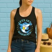 Let's Get Hammered Hammerhead Shark Beer Women's Tank Top thumb 2