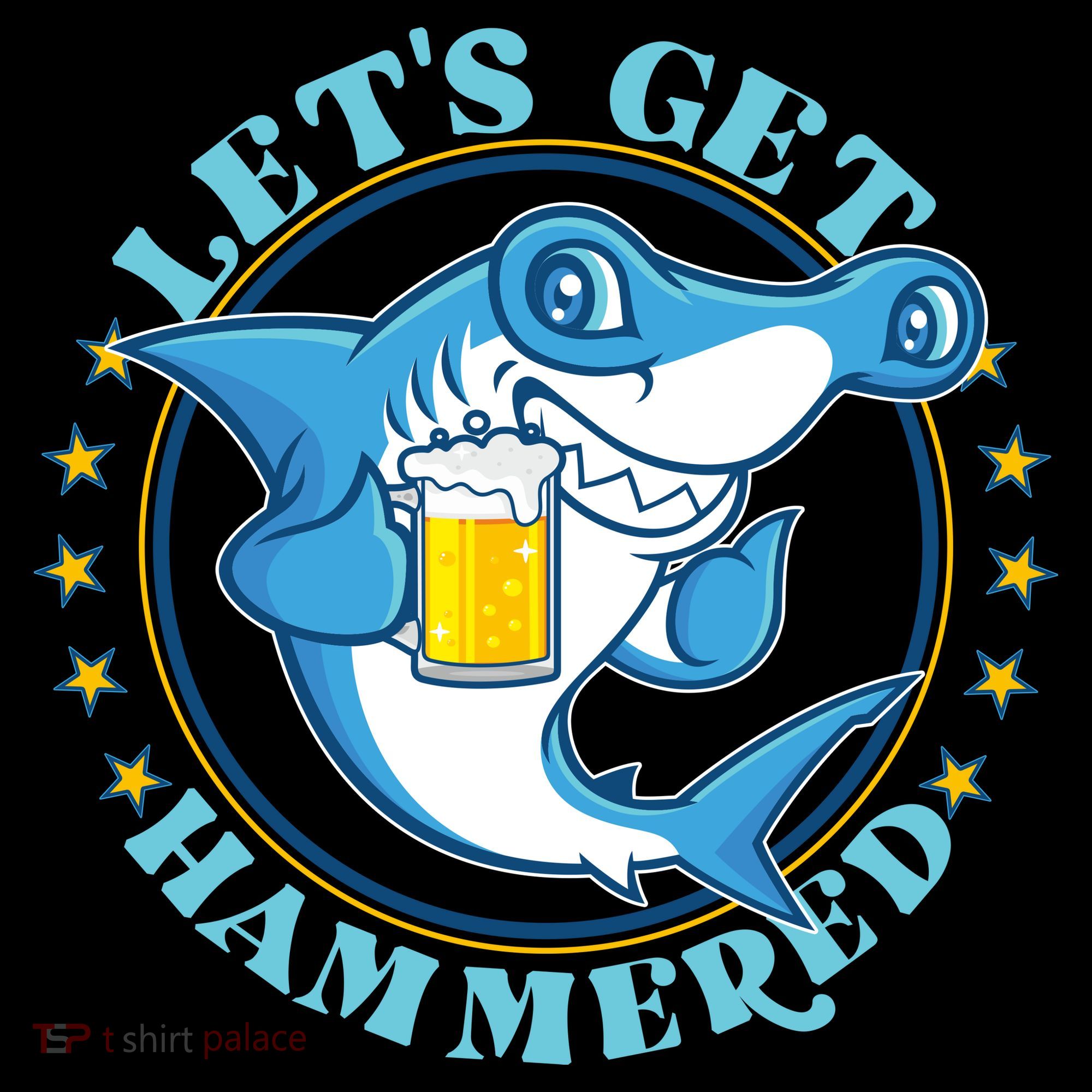 Let's Get Hammered Hammerhead Shark Beer Women's Tank Top