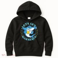 Let's Get Hammered Hammerhead Shark Beer Kids Hoodie thumb 0