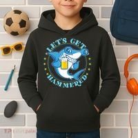 Let's Get Hammered Hammerhead Shark Beer Kids Hoodie thumb 2