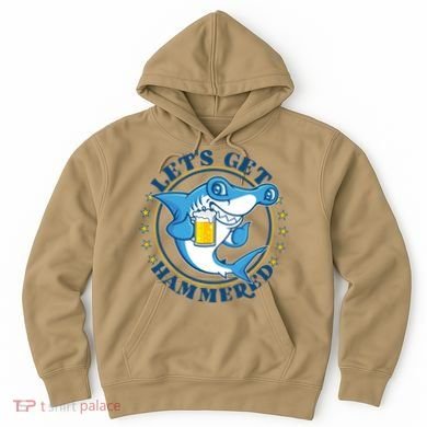Let's Get Hammered Hammerhead Shark Beer Hoodie