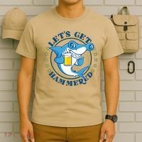 Let's Get Hammered Hammerhead Shark Beer T-Shirt thumb 6