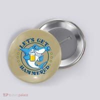Let's Get Hammered Hammerhead Shark Beer Button thumb 0