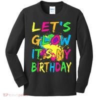 Let's Glow It's My Birthday Kids Long Sleeve Shirt thumb 0