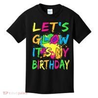 Let's Glow It's My Birthday Kids T-Shirt thumb 0