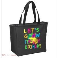 Let's Glow It's My Birthday Tote Bag thumb 2