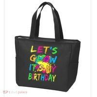 Let's Glow It's My Birthday Tote Bag thumb 3