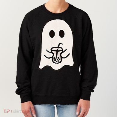 Little Ghost Ice Coffee Happy Halloween Women's Sweatshirt