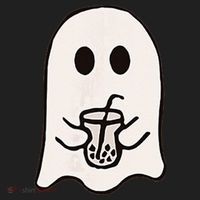 Little Ghost Ice Coffee Happy Halloween Women's Sweatshirt thumb 2