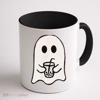 Little Ghost Ice Coffee Happy Halloween Coffee Mug thumb 1