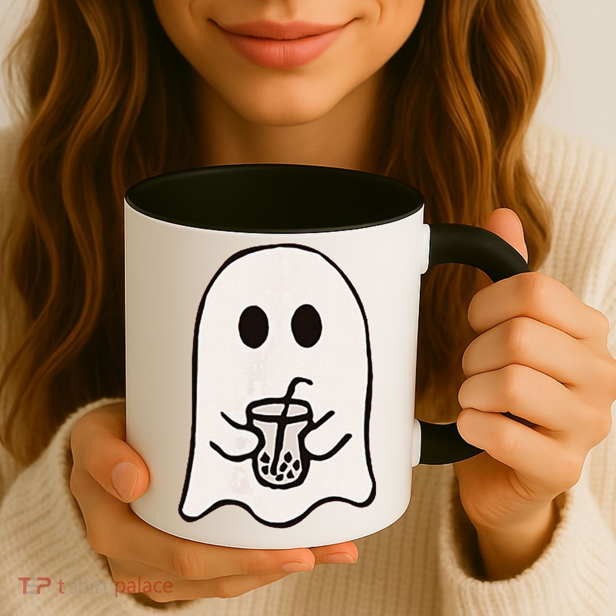 Little Ghost Ice Coffee Happy Halloween Coffee Mug