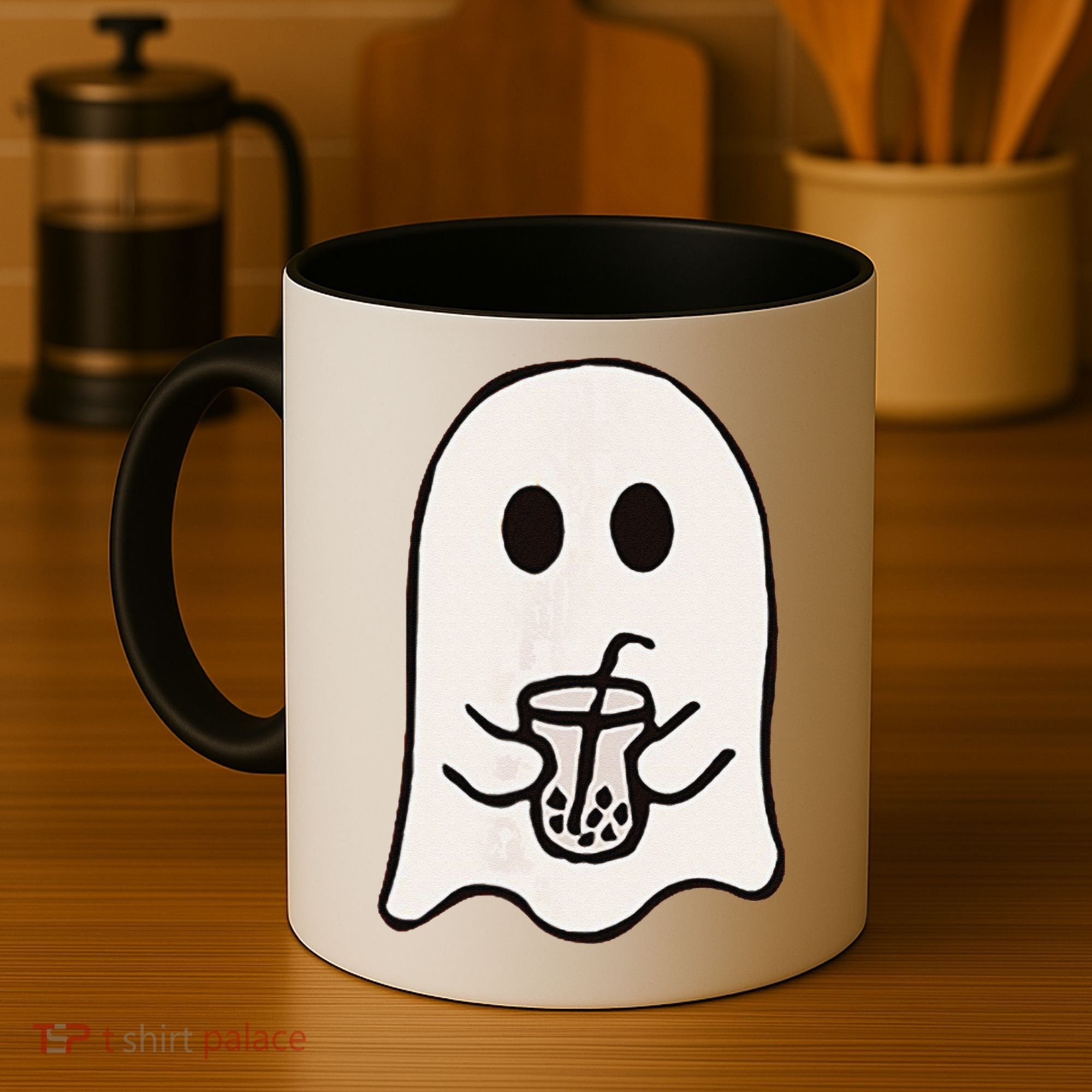 Little Ghost Ice Coffee Happy Halloween Coffee Mug